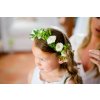 Haircrown with greenery and roses