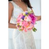 Vibrant mix mit Peonies , Juliet roses and other